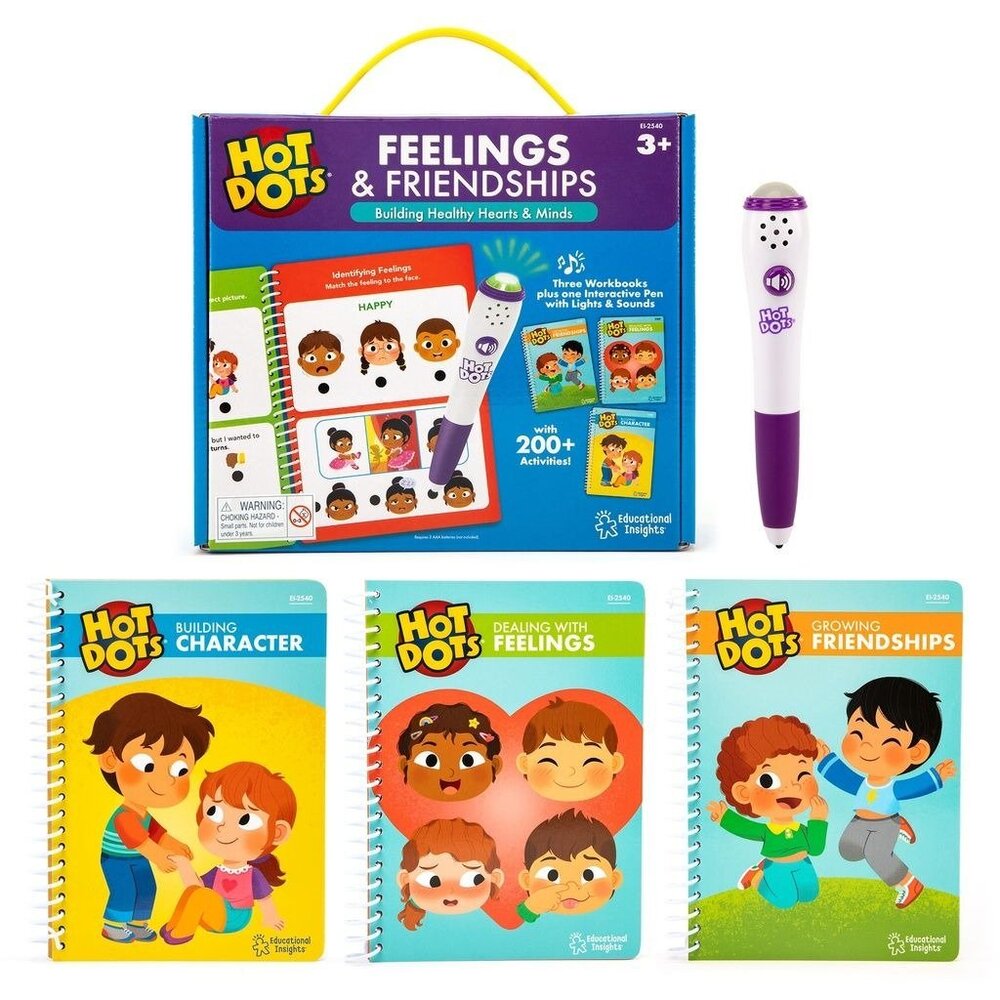 Educational Insights Hot Dots Feelings & Friendships Social Learning Workbooks